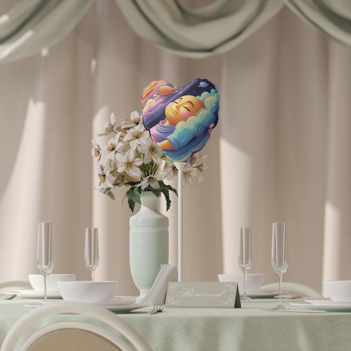 6” Round & Heart Balloons – Custom Cosmic Dream Baby Galaxy Party Decor