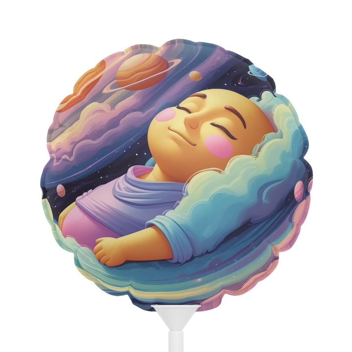 6” Round & Heart Balloons – Custom Cosmic Dream Baby Galaxy Party Decor