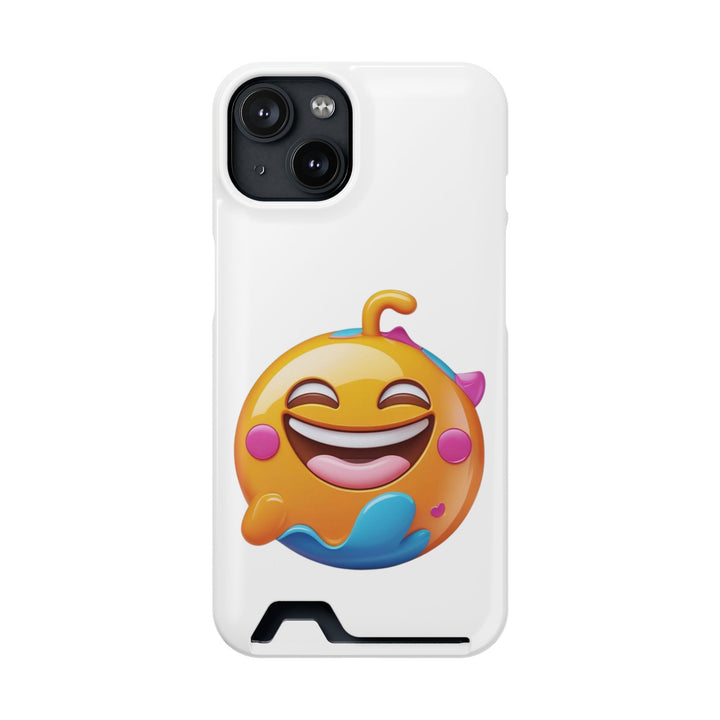 Emoji Smiley Card Holder Phone Case – Fun, Slim & MagSafe Compatible