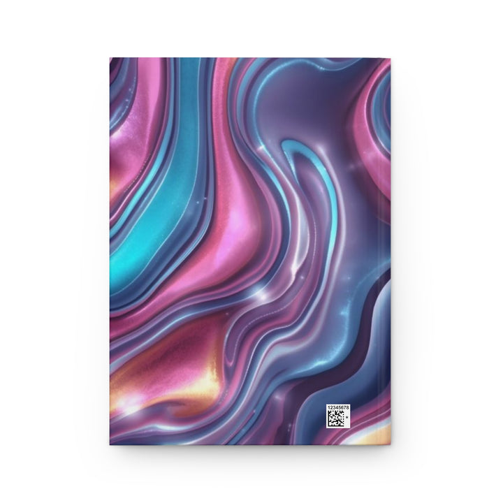 Abstract Iridescent Matte Hardcover Journal – Customizable, Trendy & Modern