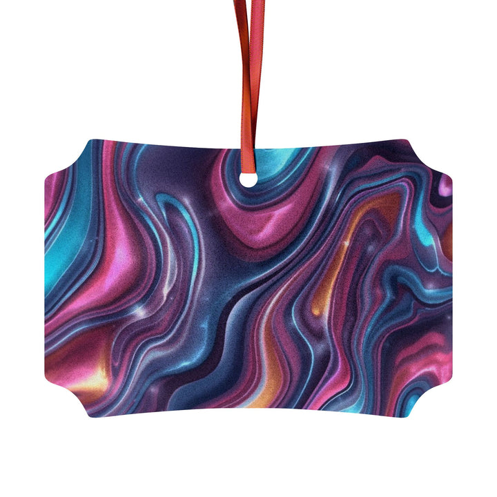 Custom Aluminum Ornaments – Modern Marble Swirl, Gift-Ready, 1-20pc Set