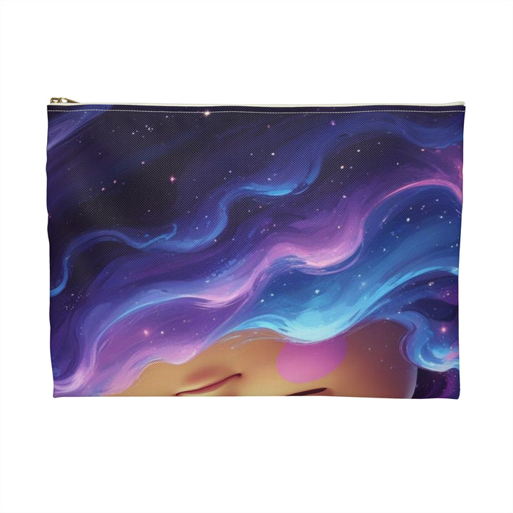 Galaxy Moon Face Accessory Pouch – Cute Cosmic Makeup & Tech Bag