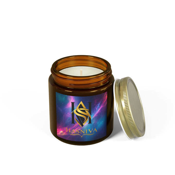 Cosmic Neon Scented Candles – Hand-Poured Coconut Apricot Wax, 4oz/9oz