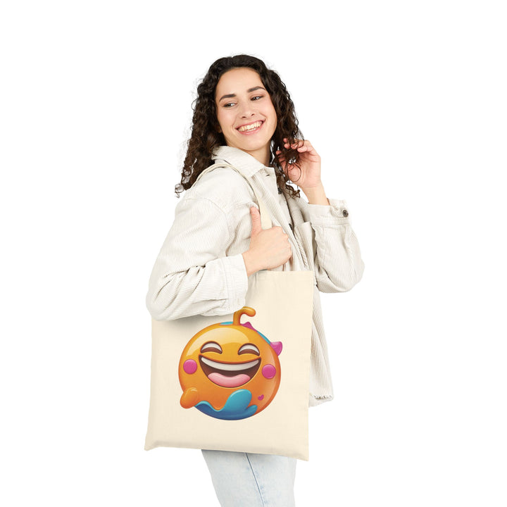 Cheerful Emoji Canvas Tote Bag – Eco-Friendly, Durable & Trendy Carryall