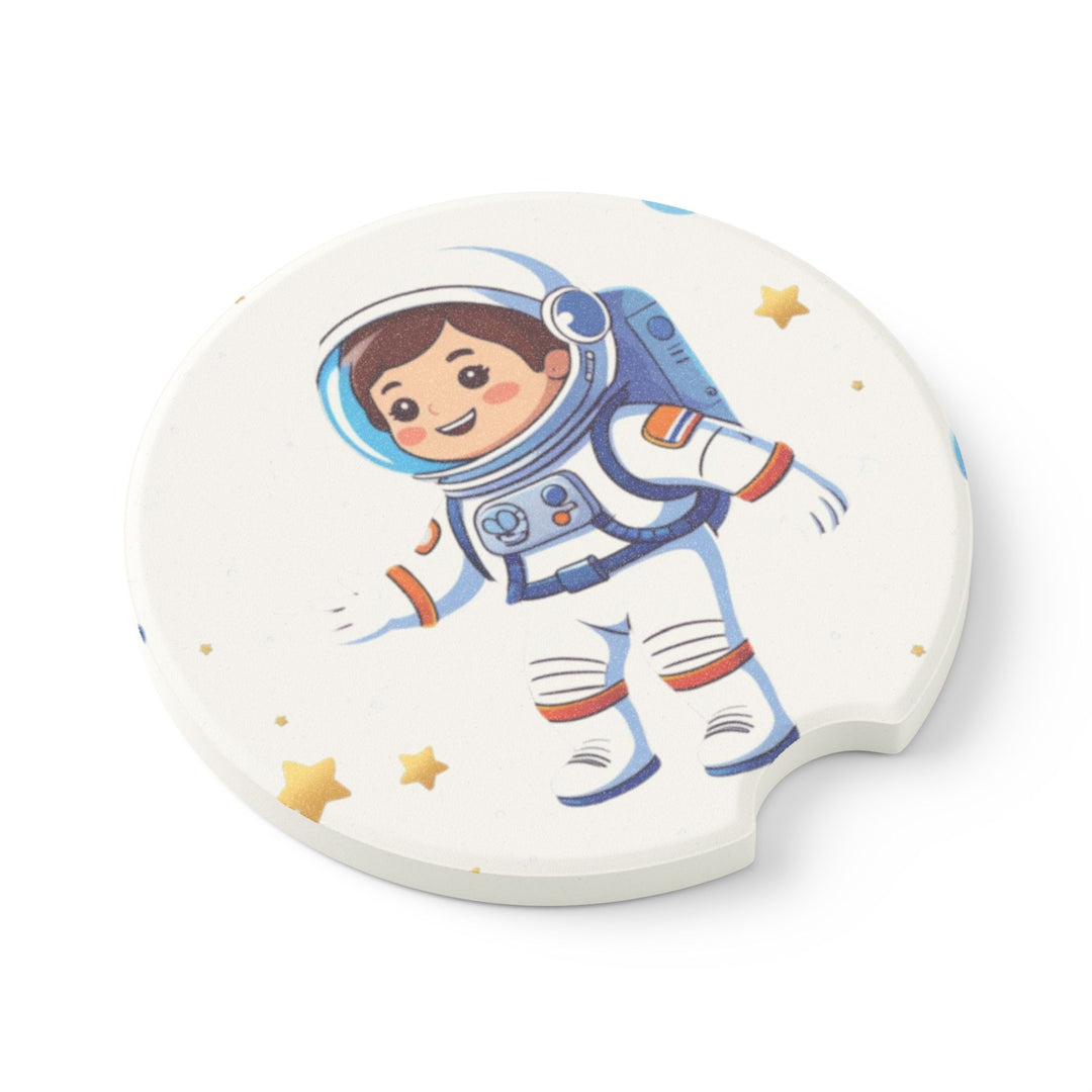 Soapstone Car Coaster – Cute Astronaut Space Design, Absorbent & Stylish
