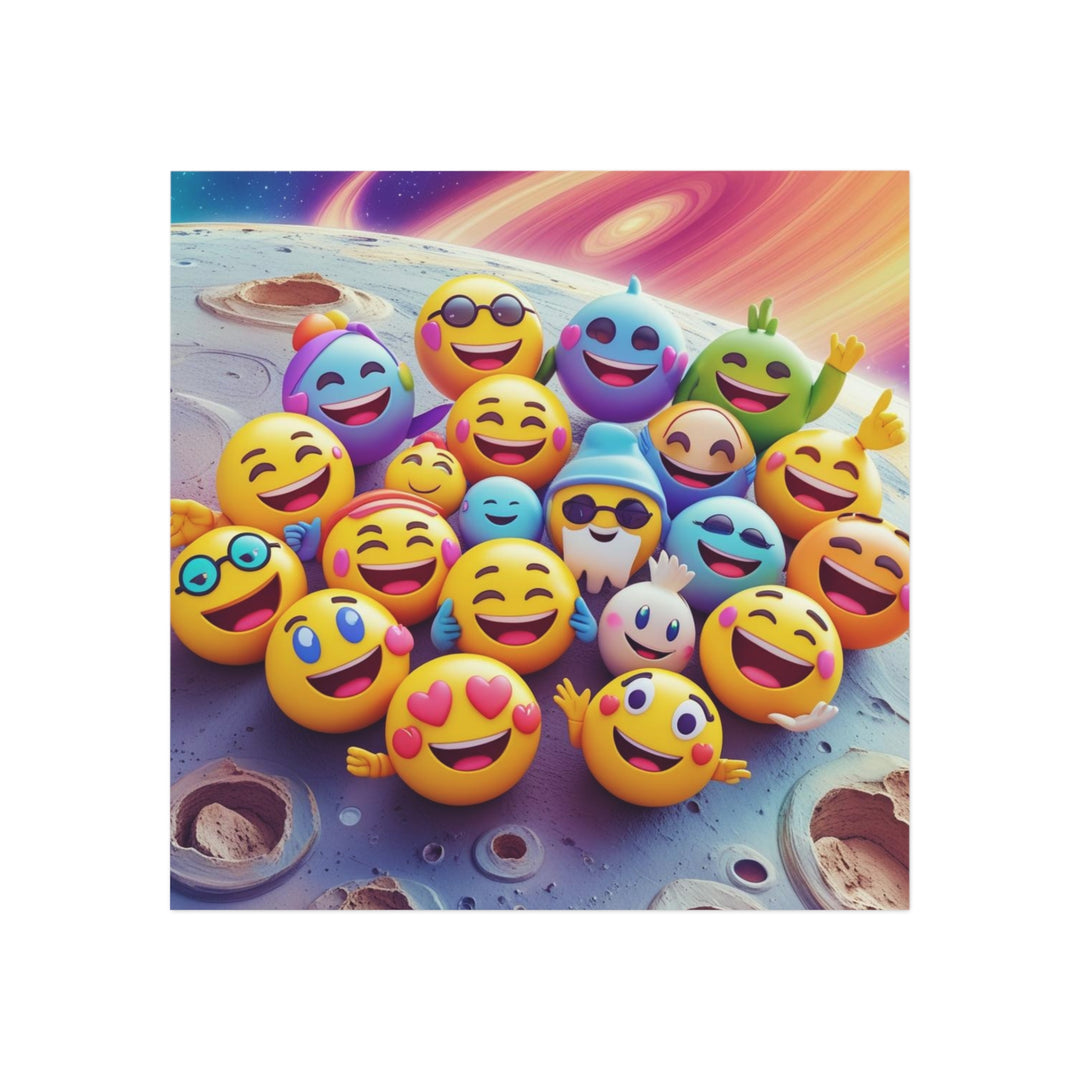 Personalized Square Emoji Magnet – Fun Cosmic Vibes for Fridge & Car