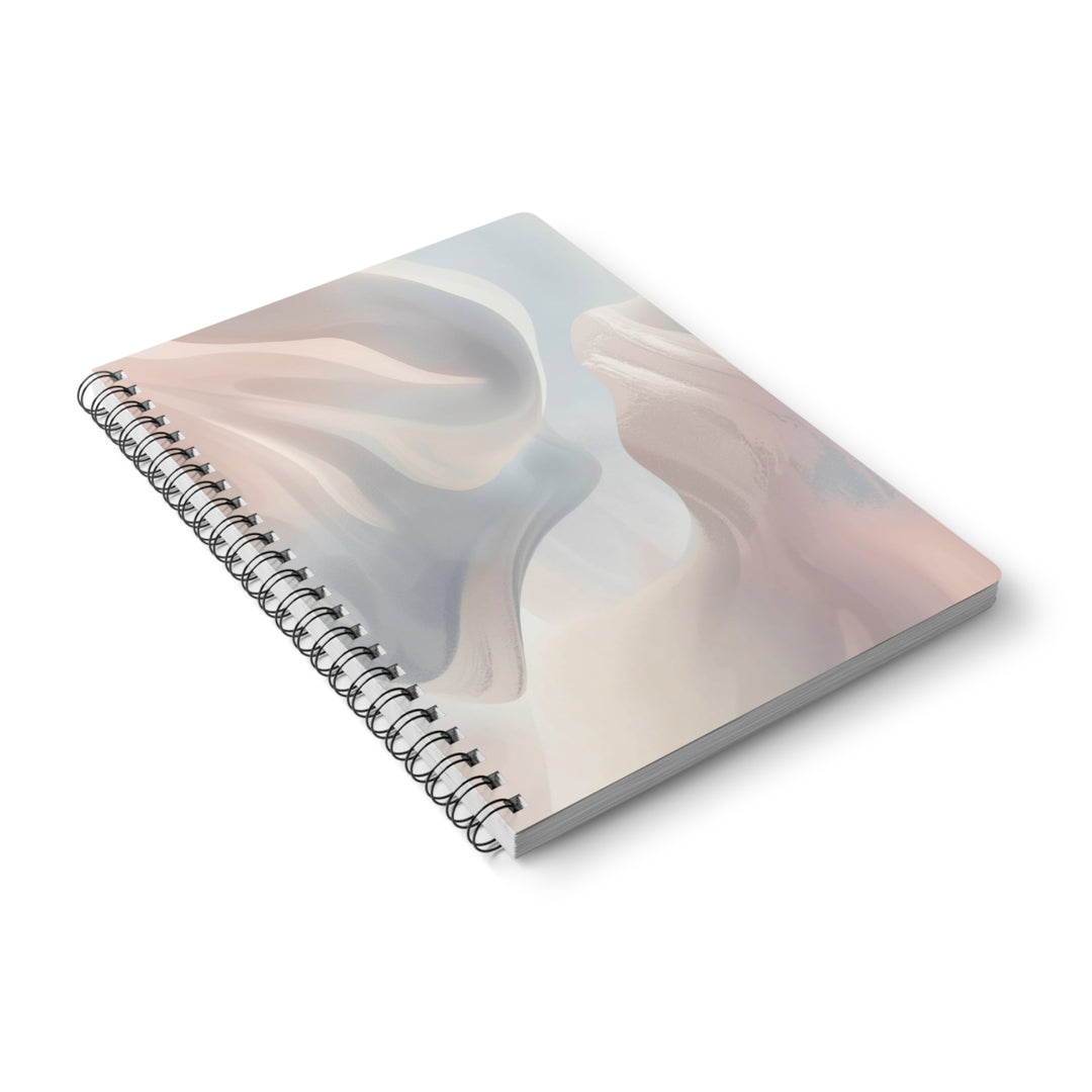 Wirobound A5 Softcover Notebook – Minimalist Pastel Abstract, Luxe & Trendy