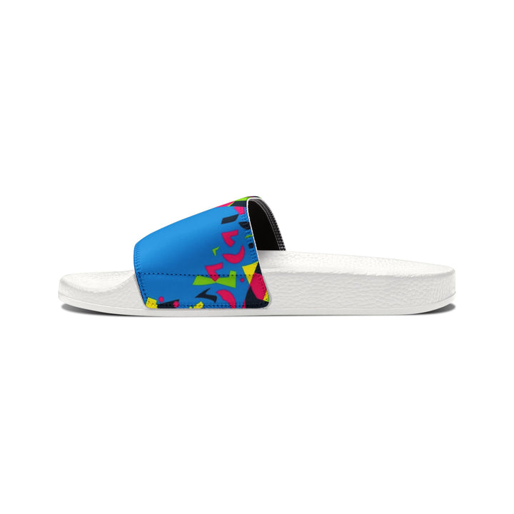 Men’s Removable-Strap Sandals – Neon Geometric, Custom Comfort, Urban Style