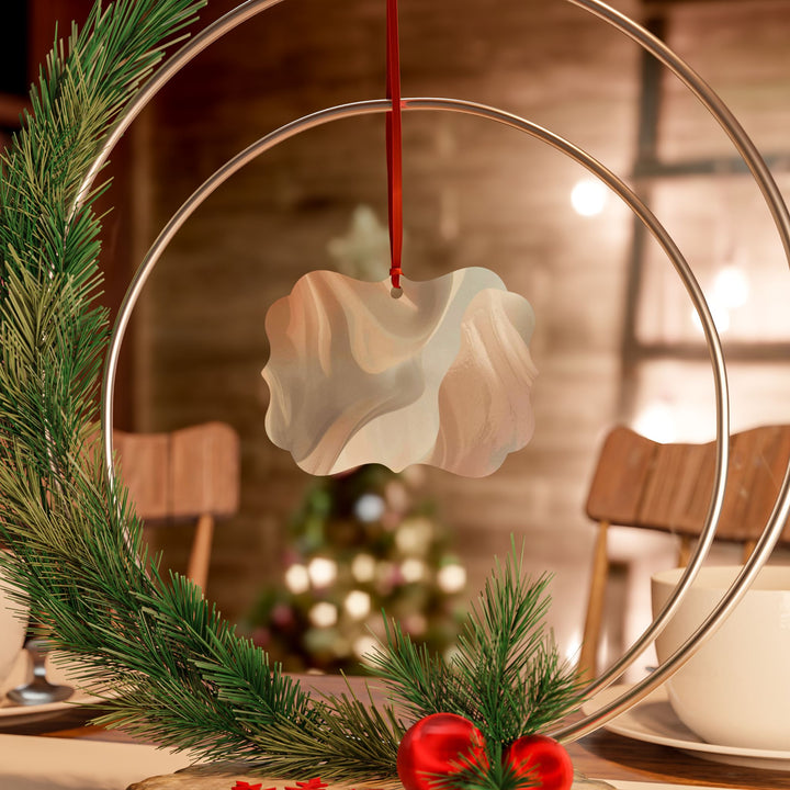 Elegant Aluminum Ornaments – Customizable Modern Pastel Abstract Décor