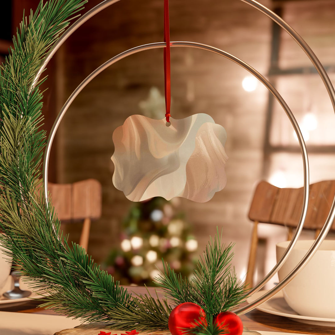 Elegant Aluminum Ornaments – Customizable Modern Pastel Abstract Décor