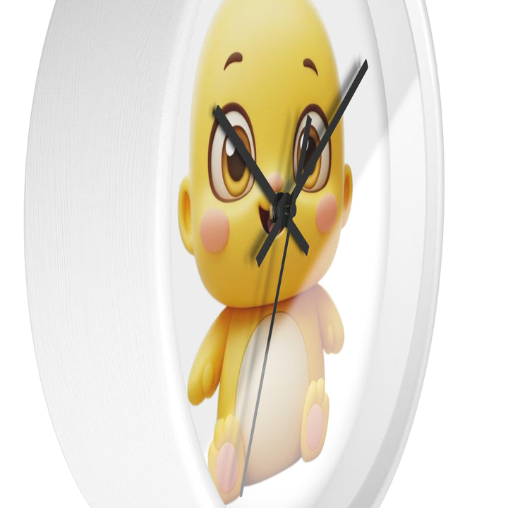 Modern Cute Chick Wall Clock – Silent Quartz, Adorable Kawaii Nursery Decor
