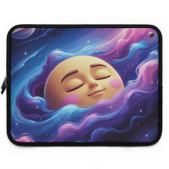 Dreamy Galaxy Moon Face Laptop Sleeve – Custom, Water-Resistant, Cute & Stylish