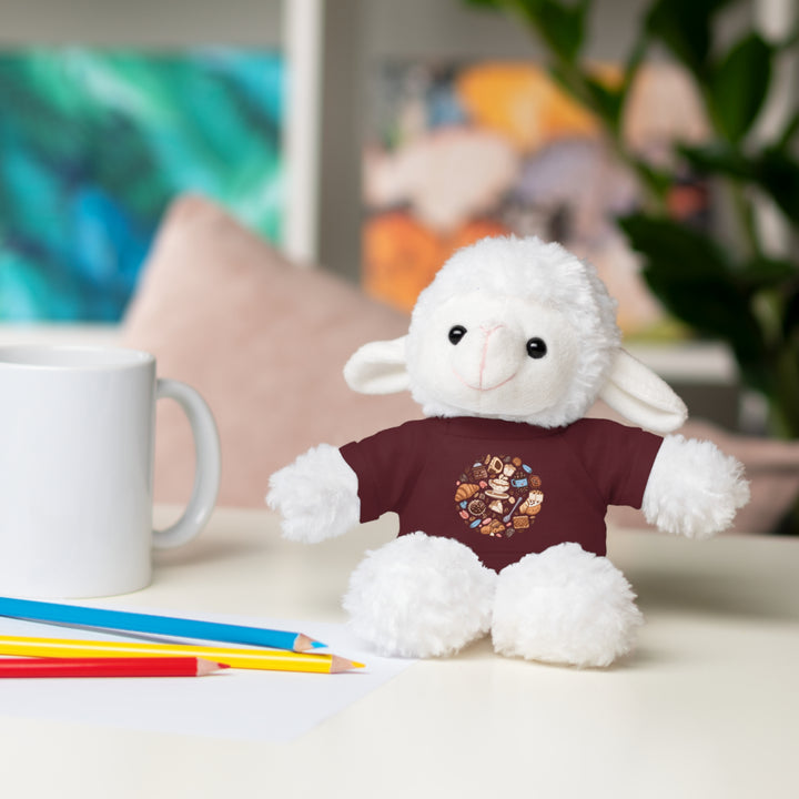 Custom Stuffed Animal w/ Coffee & Dessert Tee – Cute Plush Gift 8”
