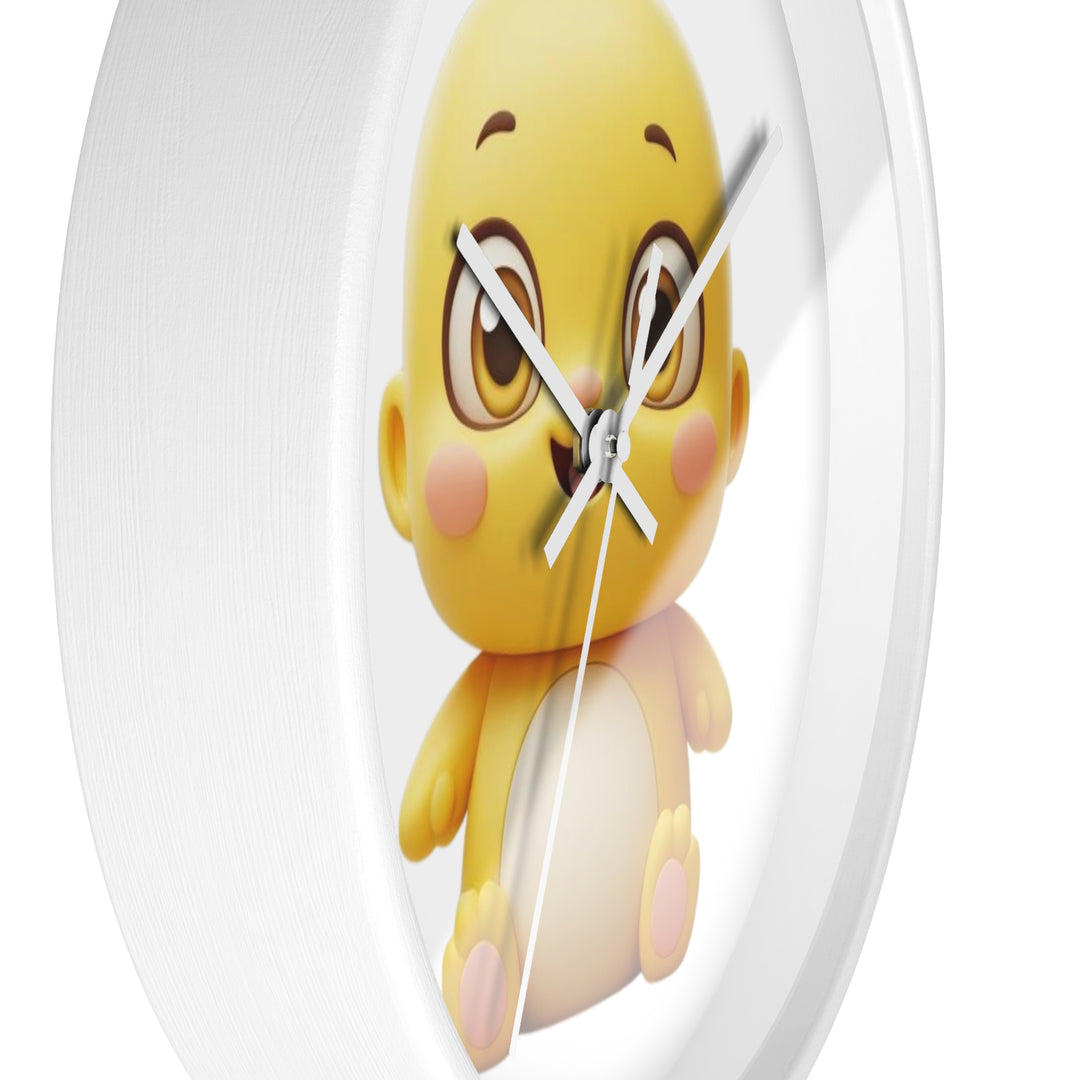 Modern Cute Chick Wall Clock – Silent Quartz, Adorable Kawaii Nursery Decor