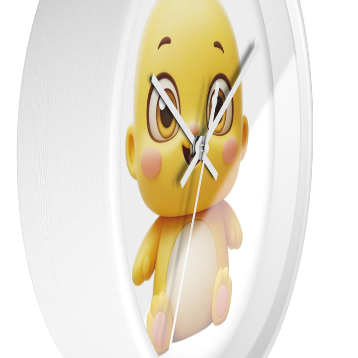 Modern Cute Chick Wall Clock – Silent Quartz, Adorable Kawaii Nursery Decor