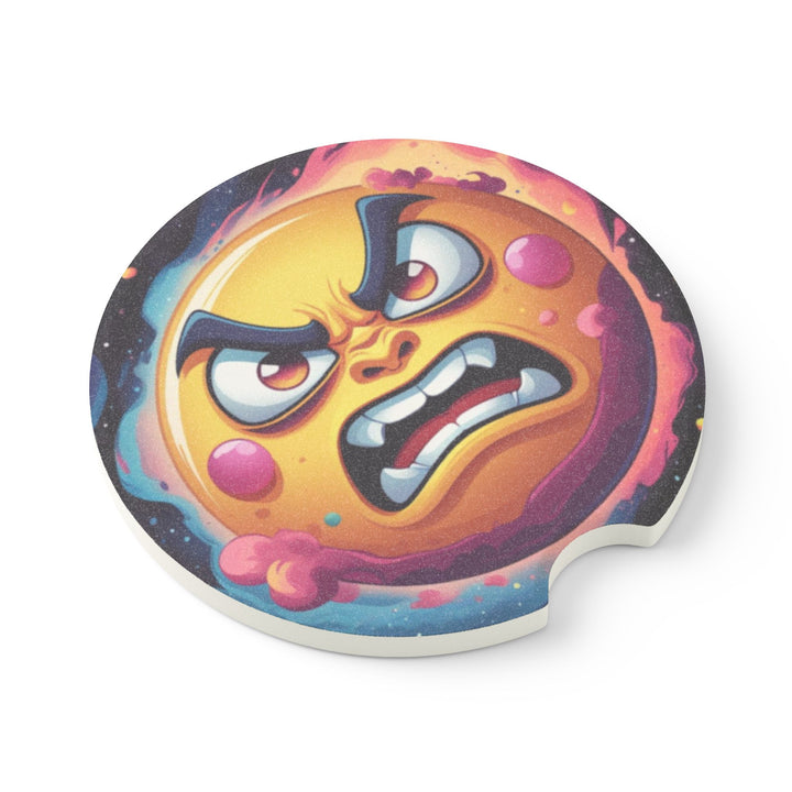 Soapstone Car Coaster – Bold Space Sun Design, Absorbent & Stylish Gift