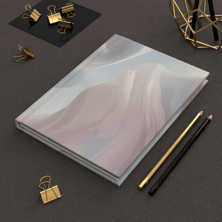 Matte Hardcover Journal – Abstract Pastel Dream, Customizable & Elegant