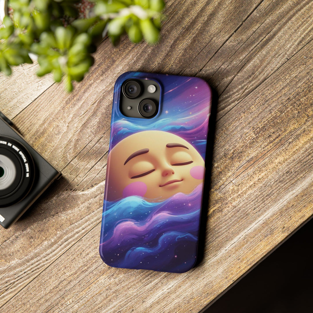 Galaxy Moon Slim Phone Case – Ultra-Thin, Cute Cosmic Style & Protection