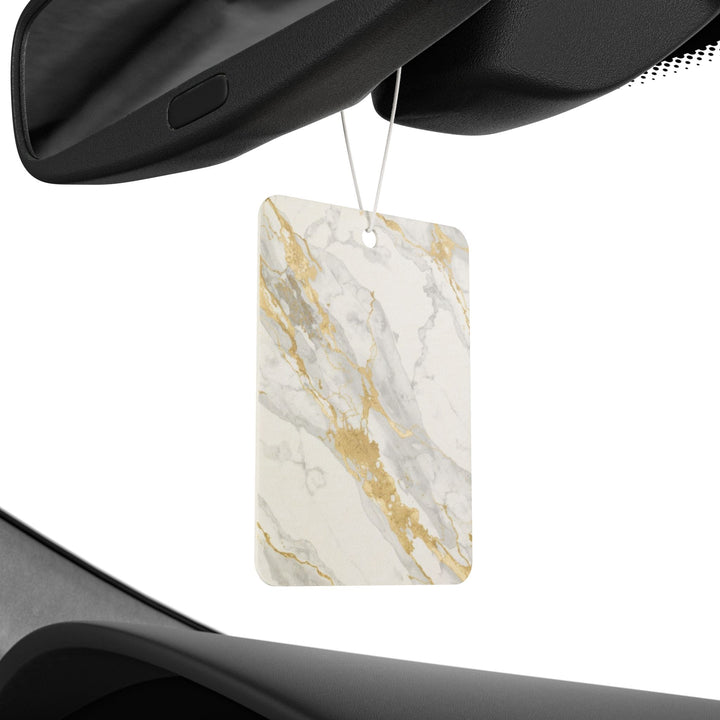 Luxury Marble Car Air Freshener – Elegant Gold Vein Design, 3 Scents