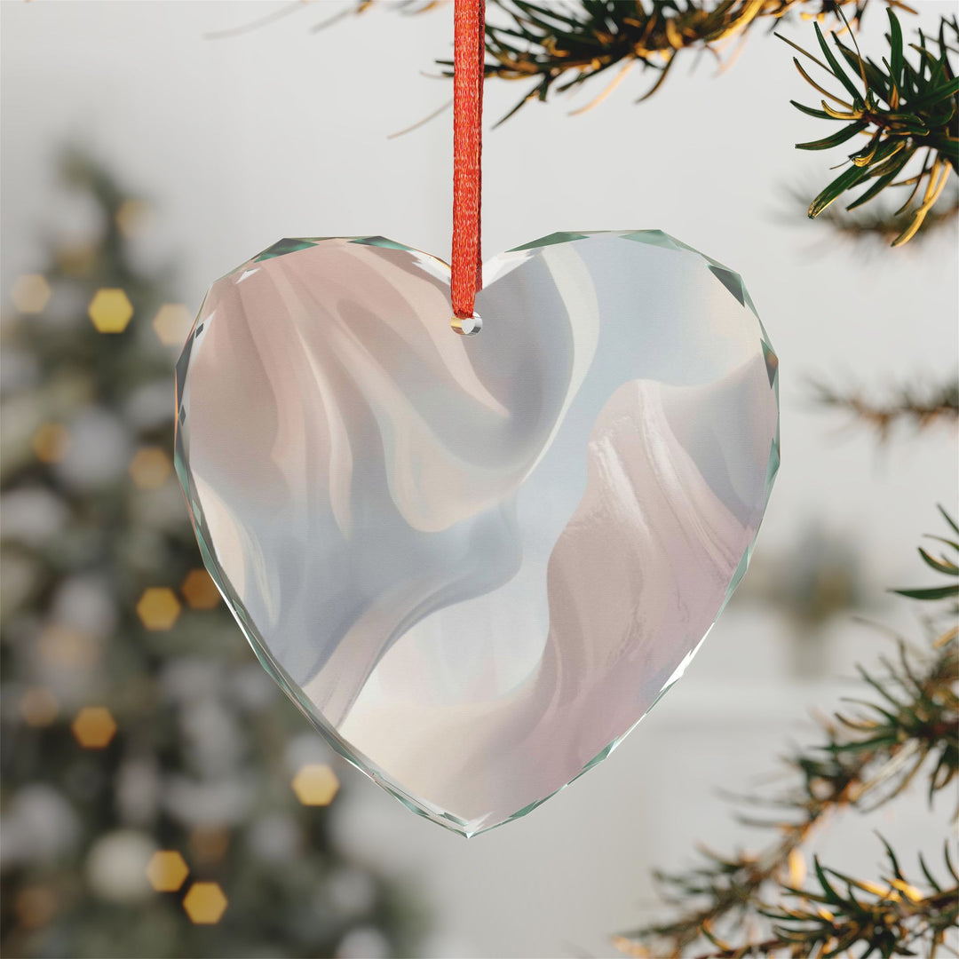 Crystal Glass Ornament – Modern Pastel Abstract, Elegant Gift & Decor
