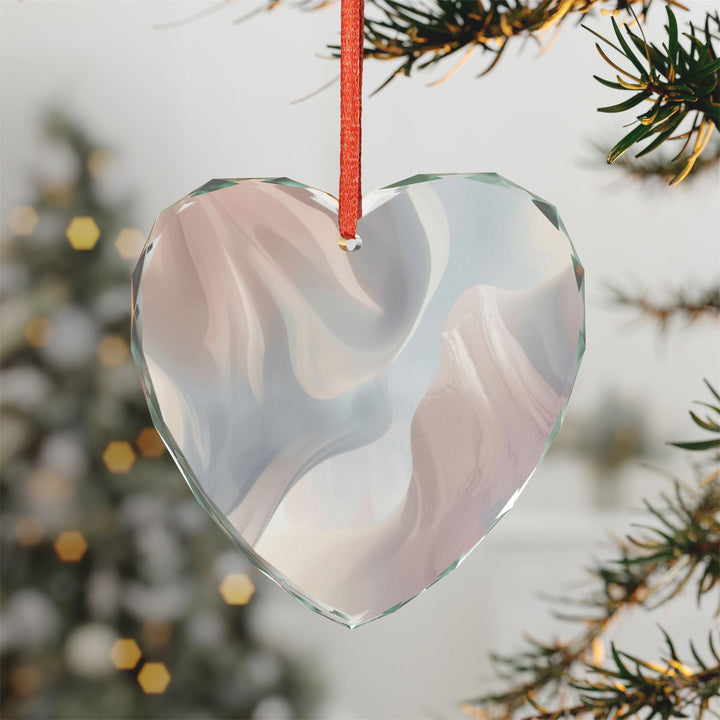 Crystal Glass Ornament – Modern Pastel Abstract, Elegant Gift & Decor