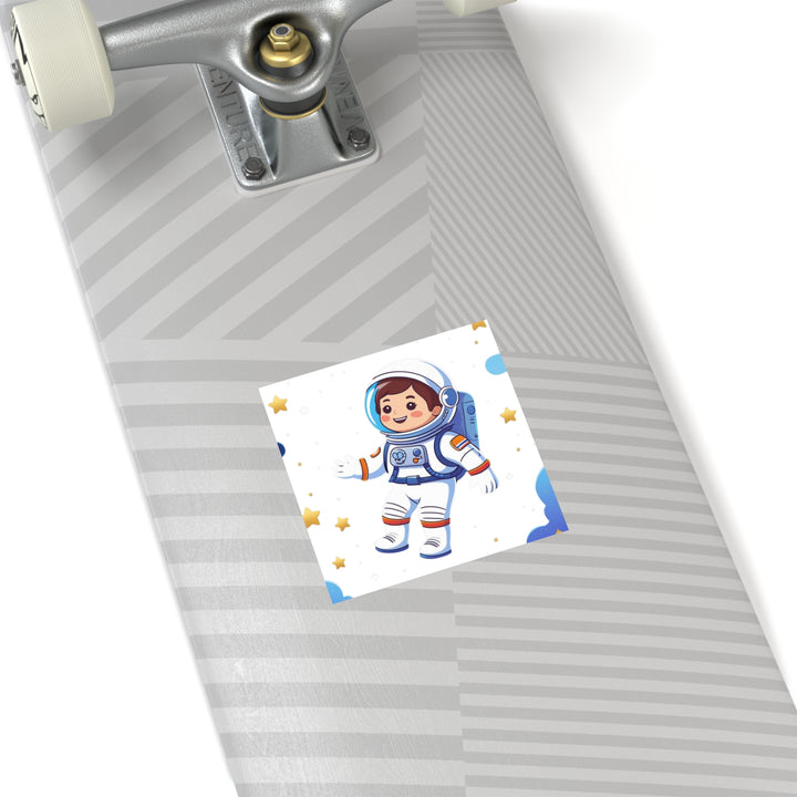 Custom Space Astronaut Square Sticker – Cute Kid-Friendly Vinyl (Indoor/Outdoor)
