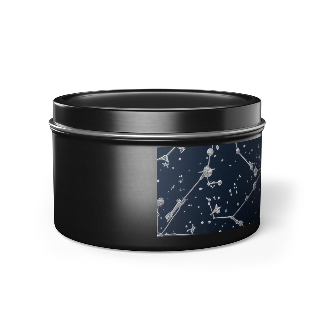 Celestial Tin Candle – Hand-Poured, Constellation Design, Long Burn USA