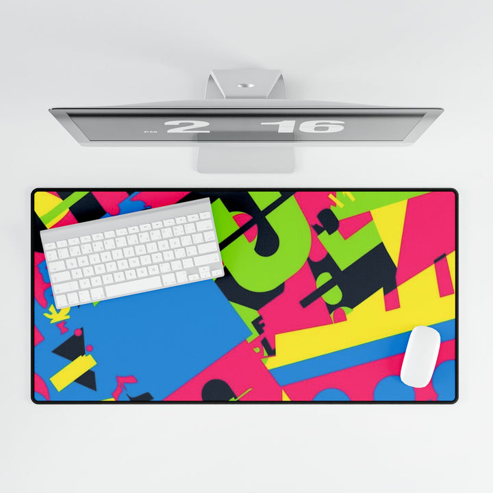 Vibrant Abstract Desk Mat – Modern Geometric, Anti-Slip, Waterproof Pad