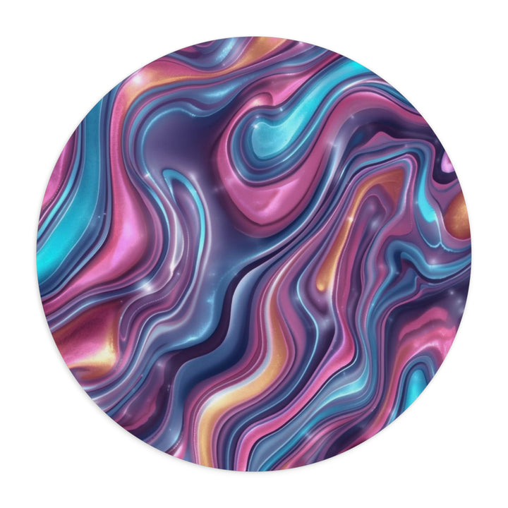 Personalized Iridescent Marble Mouse Pad – Stylish, Non-Slip, Custom Print