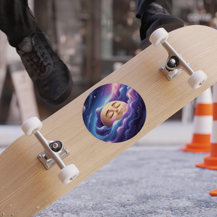 Whimsical Galaxy Moon Outdoor Sticker – Transparent, Durable & Stylish