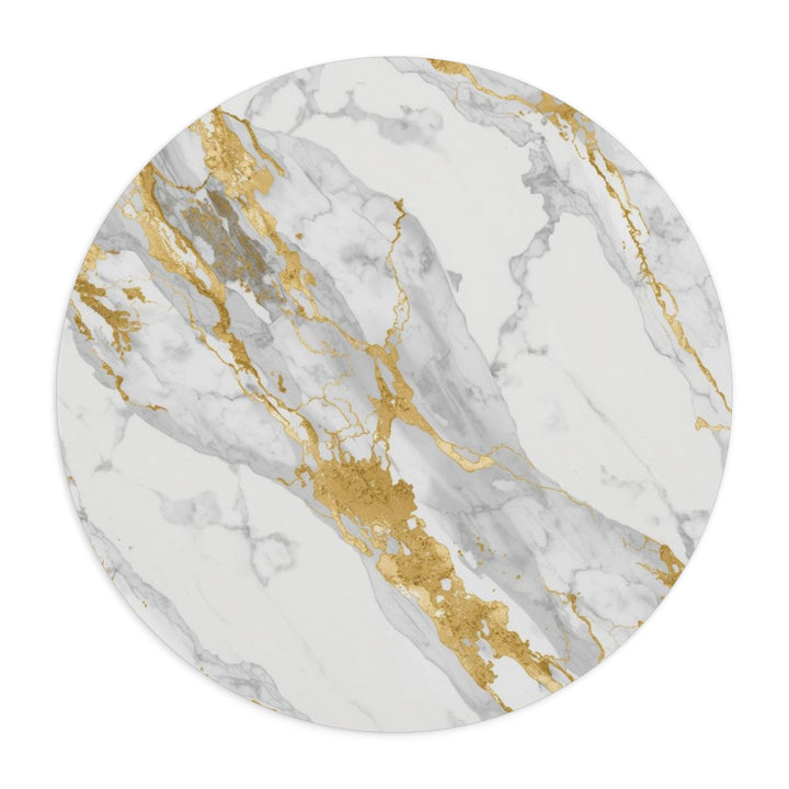Personalized Marble Mouse Pad – Gold Vein, Luxury Neoprene, Non-Slip, Chic Desk Decor