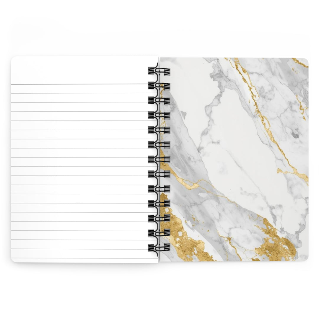 Marble Gold Spiral Journal – Luxe, Durable & Customizable Notebook