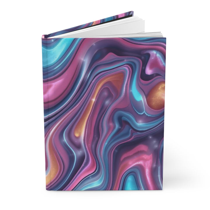 Abstract Iridescent Matte Hardcover Journal – Customizable, Trendy & Modern