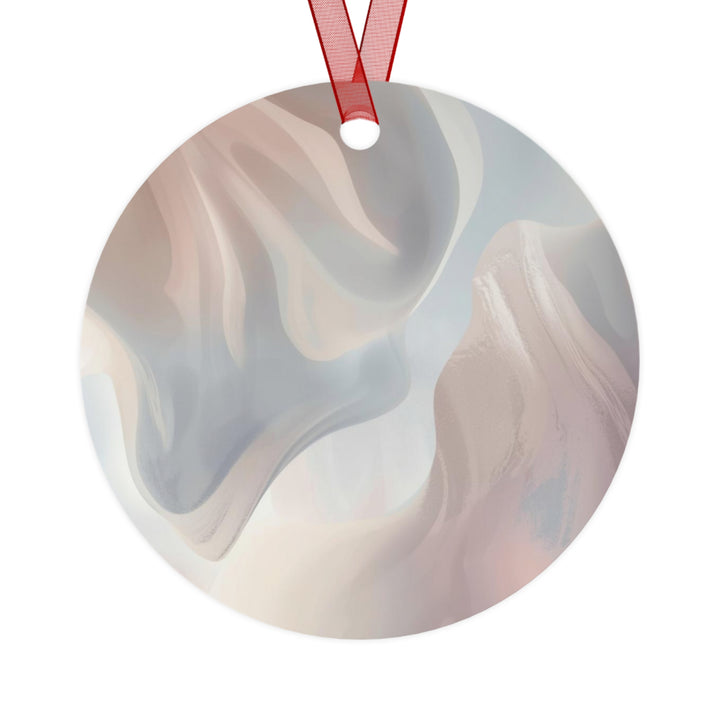 Dreamy Pastel Abstract Metal Ornaments – Custom, Elegant Holiday Decor