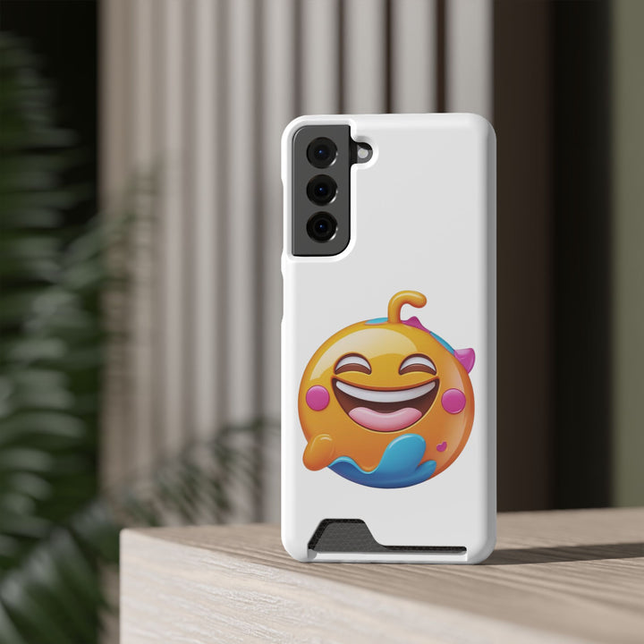 Emoji Smiley Card Holder Phone Case – Fun, Slim & MagSafe Compatible