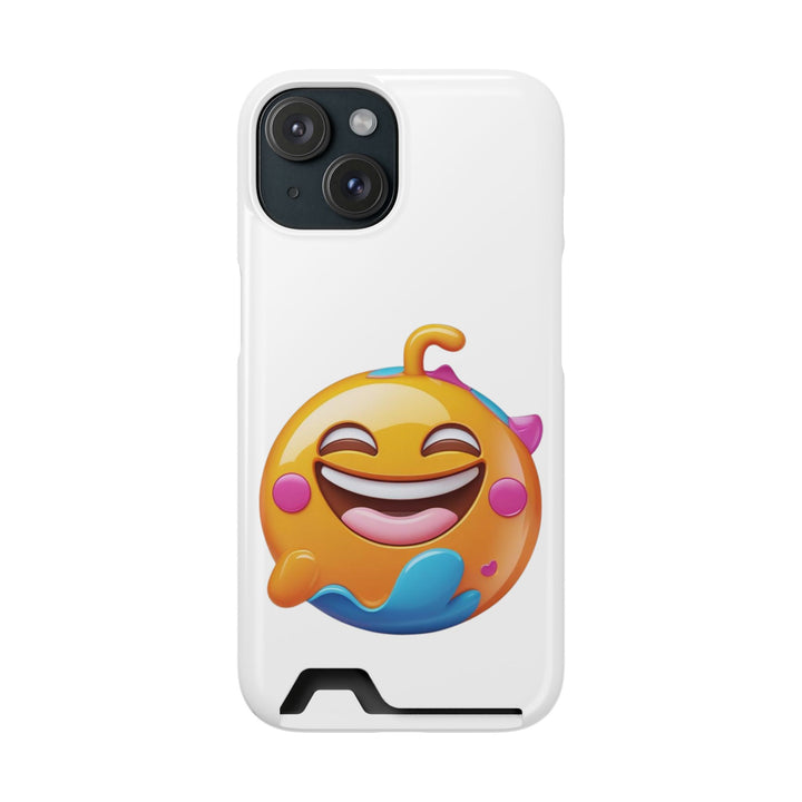 Emoji Smiley Card Holder Phone Case – Fun, Slim & MagSafe Compatible