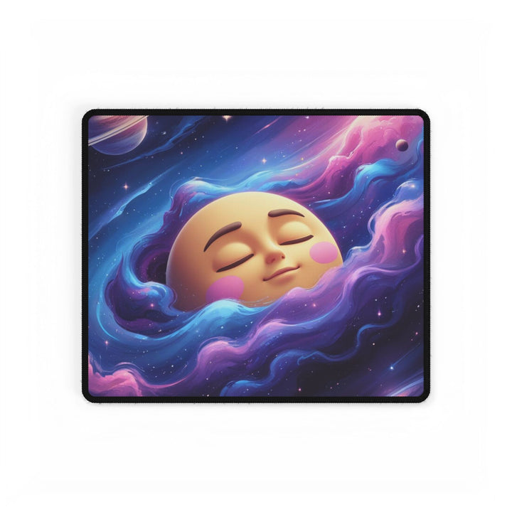 Galaxy Moon Face Desk Mat – Cute Space-Themed, Durable & Stylish Workspace Accessory