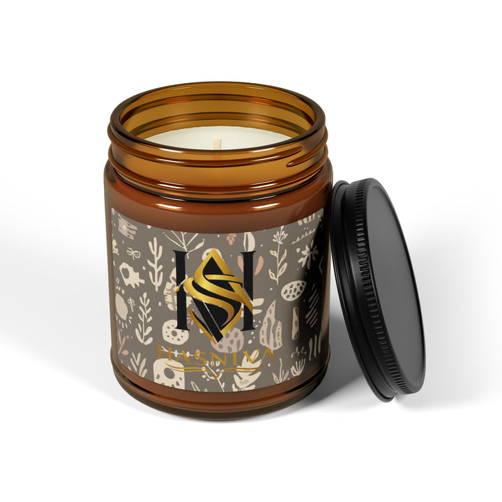 Amber Jar Scented Soy Candle | Modern Boho Botanical, 4oz & 9oz