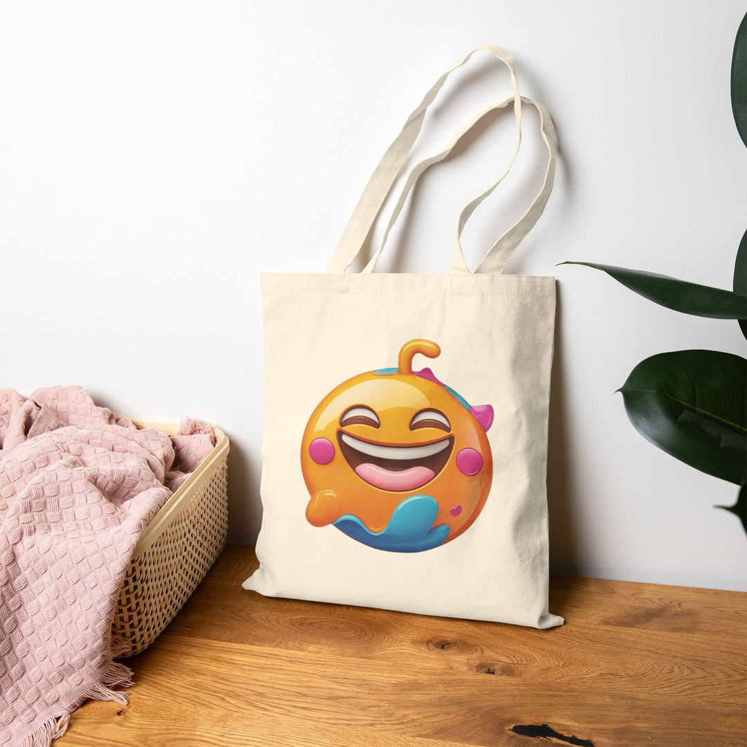 Cheerful Emoji Canvas Tote Bag – Eco-Friendly, Durable & Trendy Carryall