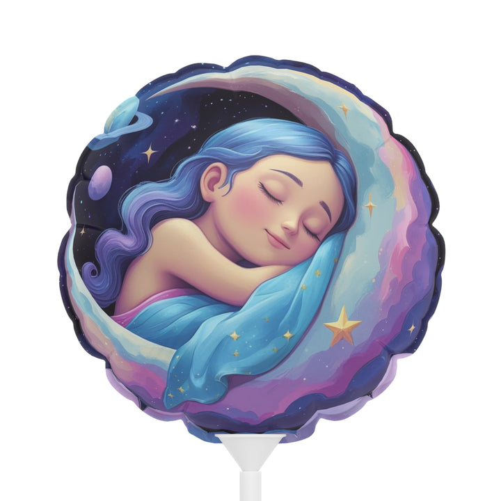 Magical 6” Moon & Stars Balloons – Round & Heart, Dreamy Custom Decor