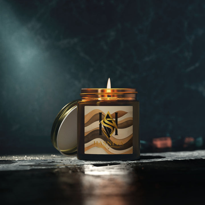 Cozy Waves Coconut Apricot Scented Candle | Hand-Poured, Modern 4oz/9oz