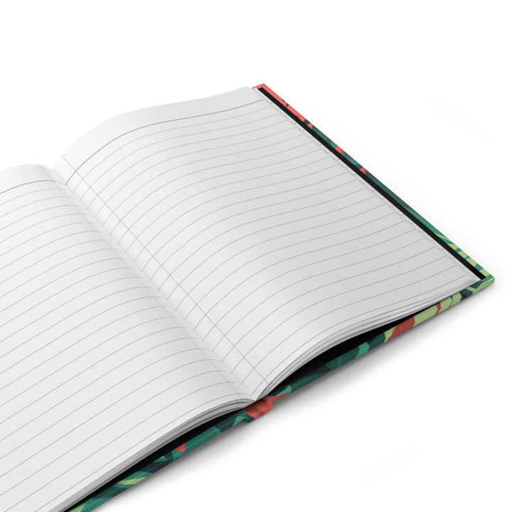 Vibrant Tropical Matte Hardcover Journal – Custom Jungle Leaf Design, 150 Pages