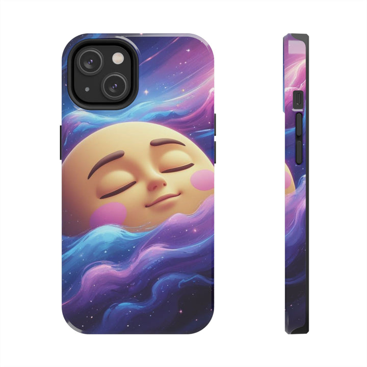 Tough Galaxy Moon Phone Case – Cute Space Design, Shockproof & Slim