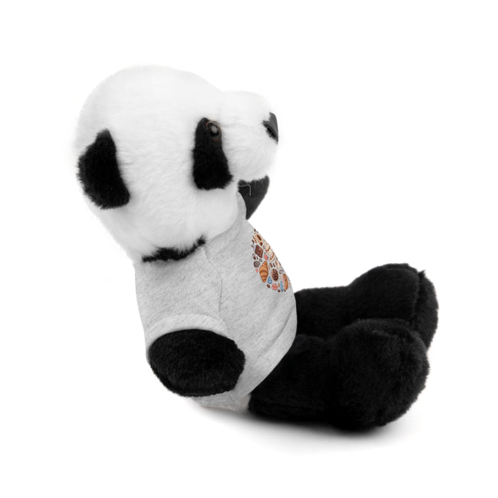 Custom Stuffed Animal w/ Coffee & Dessert Tee – Cute Plush Gift 8”