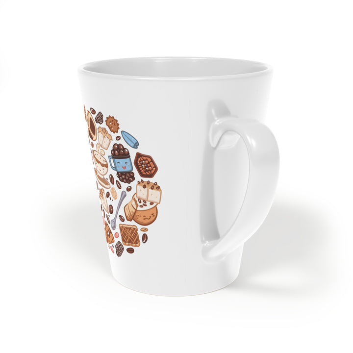 Whimsical Café Vibes 12oz Personalized Latte Mug – Cute Pastel Coffee Art