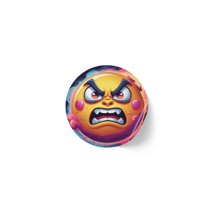 Round Sticker Label Roll – Angry Sun Space Theme, Durable, Fun & Glossy