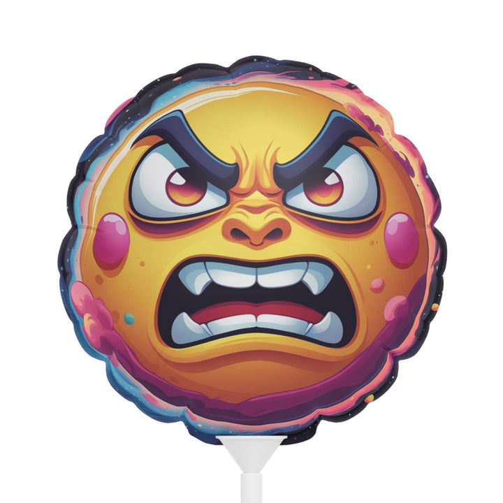 6” Space-Themed Round & Heart Balloons – Bold Angry Sun Cosmic Party Decor