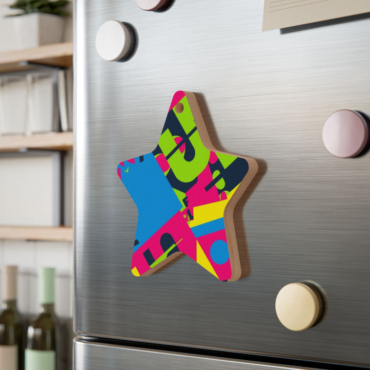 Handcrafted Wooden Ornaments – Playful Geometric Designs, Modern Rustic Decor