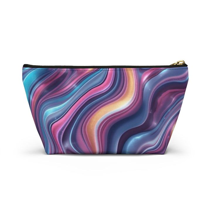 Chic Marble Swirl T-Bottom Accessory Pouch – Stylish, Durable Organizer