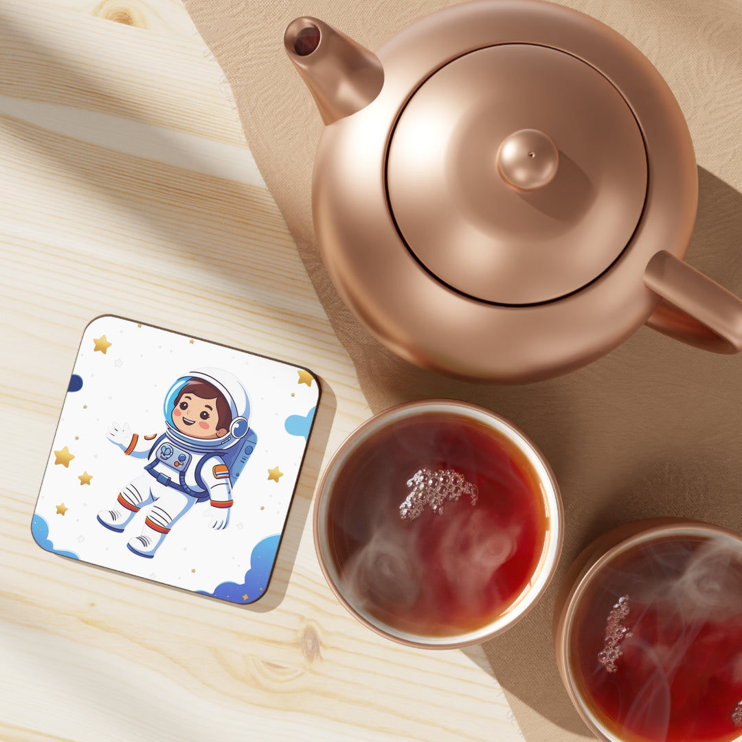 Space Astronaut Kids Coaster – Durable Hardboard, Cute Nursery Decor